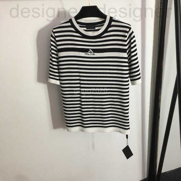 women's t-shirt designer 23ss women tee knits t shirts with striped letter pattern girls vintage crop runway luxury brand stretch shor, White
women's t-shirt designer 23ss women tee knits t shirts with striped letter pattern girls vintage crop runway luxury brand stretch shor, White
