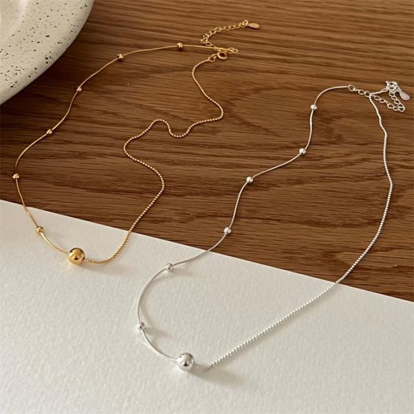authentic 925 sterling silver mix snake bead chain choker necklaces for women girls geometric statement necklace birthday gifts, Golden;silver
authentic 925 sterling silver mix snake bead chain choker necklaces for women girls geometric statement necklace birthday gifts, Golden;silver