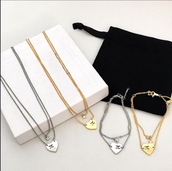 new designed triomphe hollow love tandem pendant necklace bracelet earring brass gold plated women designer jewelry sets ce21, Black
new designed triomphe hollow love tandem pendant necklace bracelet earring brass gold plated women designer jewelry sets ce21, Black