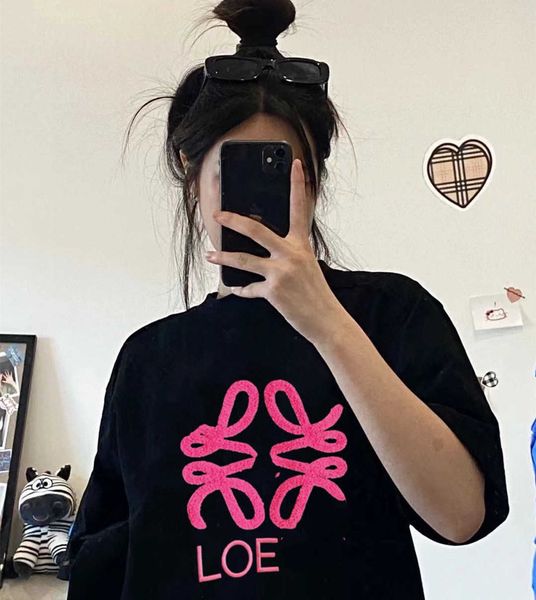 high version luojia loe high-density towel embroidered letter pattern fluorescent pink casual couple short sleeved t-shirt, White
high version luojia loe high-density towel embroidered letter pattern fluorescent pink casual couple short sleeved t-shirt, White