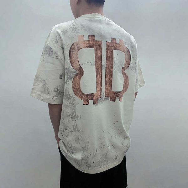 high edition fashion brand home orange old hand painted print round neck short sleeve summer unisex, White
high edition fashion brand home orange old hand painted print round neck short sleeve summer unisex, White