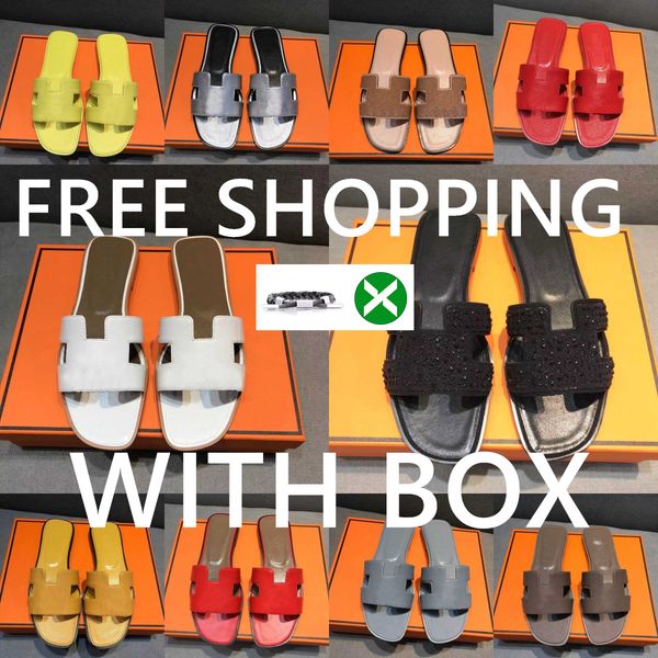 with box fashion designer oran h sandals for women her slides casual luxury ladies flat famous summer leather beach home slippers slides 5-4, Black
with box fashion designer oran h sandals for women her slides casual luxury ladies flat famous summer leather beach home slippers slides 5-4, Black