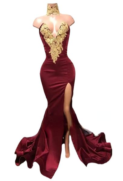 new arrival burgundy mermaid prom dresses lace gold applique sweetheart elastic satin high side split formal dresses evening party gown, Black;red
new arrival burgundy mermaid prom dresses lace gold applique sweetheart elastic satin high side split formal dresses evening party gown, Black;red
