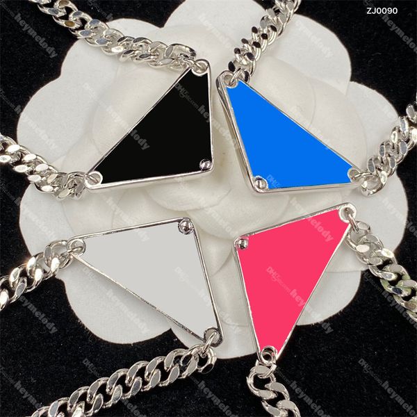 4 colors triangle pendant necklaces thick chain necklace pendants women designer necklaces with box, Silver
4 colors triangle pendant necklaces thick chain necklace pendants women designer necklaces with box, Silver