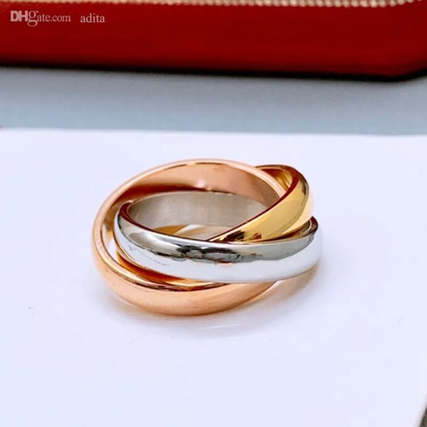 trinity ring charms for woman designer size 6 7 8 for man couple tricyclic crossover gold plated 18k t0p quality highest counter quality exq, Silver
trinity ring charms for woman designer size 6 7 8 for man couple tricyclic crossover gold plated 18k t0p quality highest counter quality exq, Silver
