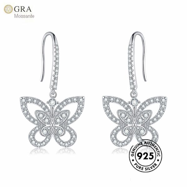 real solid 925 sterling silver accessories huggie women butterfly earrings moissanite diamond ladies jewelry ready to ship, Golden;silver
real solid 925 sterling silver accessories huggie women butterfly earrings moissanite diamond ladies jewelry ready to ship, Golden;silver