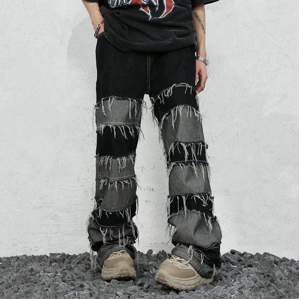 ropa grunge y2k streetwear stacked jeans baggy pants men clothing patchwork straight loose long trousers vetements homme, Blue
ropa grunge y2k streetwear stacked jeans baggy pants men clothing patchwork straight loose long trousers vetements homme, Blue
