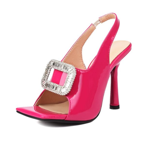 2023 summer new sandals square toe rhinestone metal buckle designers shoes for women fashion slingback heels footwear size 42 43, Black
2023 summer new sandals square toe rhinestone metal buckle designers shoes for women fashion slingback heels footwear size 42 43, Black