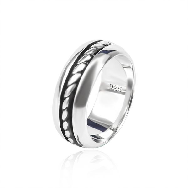 classic ring chain design ring popular in europe and america ring ring simple love jewelry, Silver
classic ring chain design ring popular in europe and america ring ring simple love jewelry, Silver