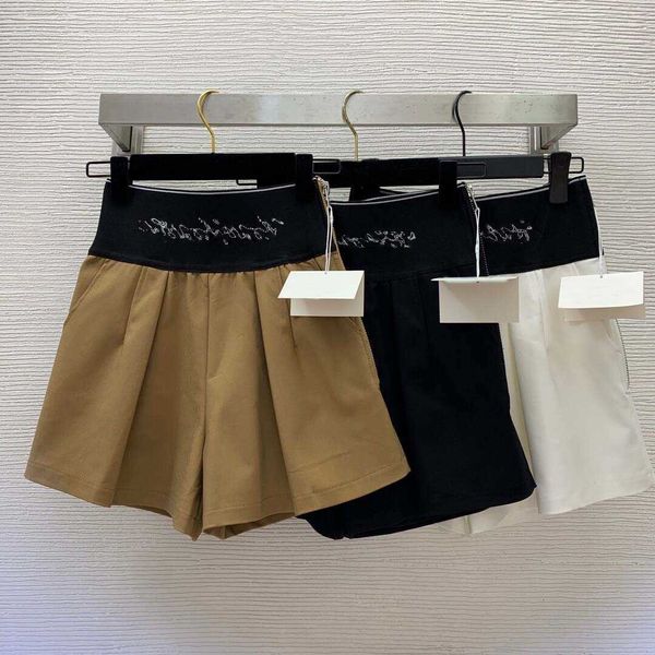 23ss womens shorts women designer clothes european new ribbon letter panel side zipper fashion high waist slim wide leg shorts women clothes, White;black
23ss womens shorts women designer clothes european new ribbon letter panel side zipper fashion high waist slim wide leg shorts women clothes, White;black