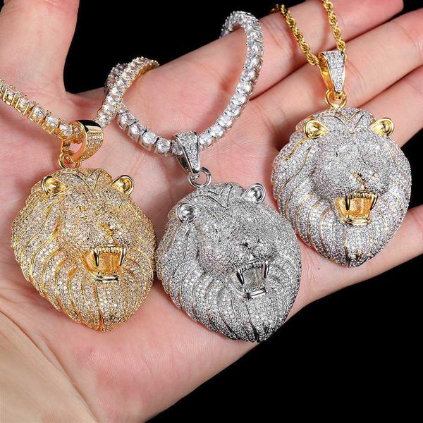 2023 hip hop jewelry 18k gold plating lion head pendent iced out cz cubic zirconia necklace lion head pendant necklace, Silver
2023 hip hop jewelry 18k gold plating lion head pendent iced out cz cubic zirconia necklace lion head pendant necklace, Silver