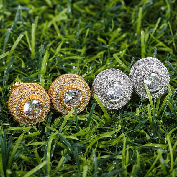 trend wholesale hip hop jewelry iced out zircon round stud earring for men bling brass micro full paved earrings, Golden
trend wholesale hip hop jewelry iced out zircon round stud earring for men bling brass micro full paved earrings, Golden