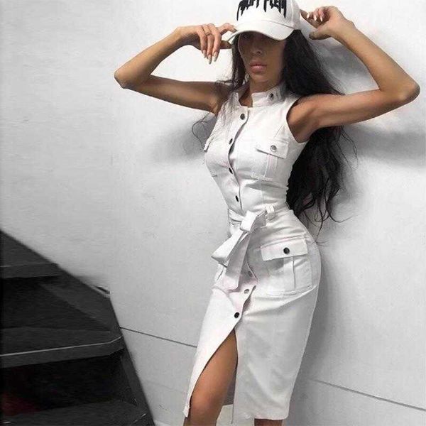 spring and summer twill dresses cotton solid color sleeveless single breasted belt sheath dress for women, Black;gray
spring and summer twill dresses cotton solid color sleeveless single breasted belt sheath dress for women, Black;gray