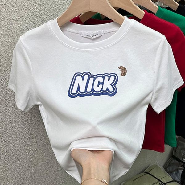 5 colors hip hop simple letter print cotton t shirts crop skinny o-neck summer basic college girls streetwear 2022, White
5 colors hip hop simple letter print cotton t shirts crop skinny o-neck summer basic college girls streetwear 2022, White