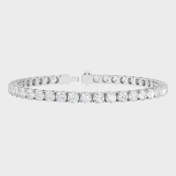 the classic four prong tennis bracelet in 925silver with moissanite diamond, Silver
the classic four prong tennis bracelet in 925silver with moissanite diamond, Silver