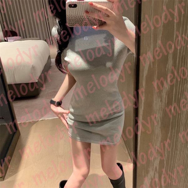 high neck sweater dresses elastic slim short skirts designer letter knitted dress for women, Black;gray
high neck sweater dresses elastic slim short skirts designer letter knitted dress for women, Black;gray