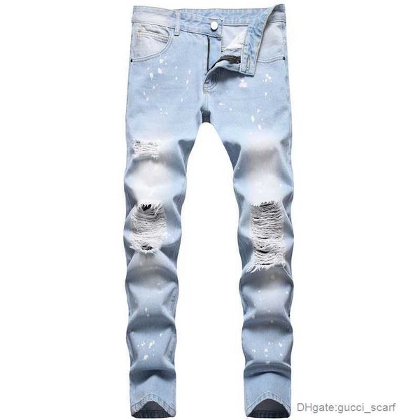 men's jeans teenage washed regular mid waist cotton elastic casual pants blue perforated
men's jeans teenage washed regular mid waist cotton elastic casual pants blue perforated