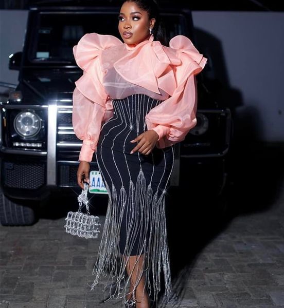 2023 may aso ebi mermaid crystals prom dress ankle length evening formal party second reception birthday engagement gowns dresses robe de so, Black
2023 may aso ebi mermaid crystals prom dress ankle length evening formal party second reception birthday engagement gowns dresses robe de so, Black
