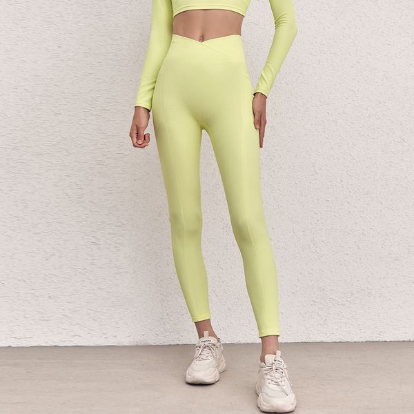 aolike women high waist yoga pants cross-waist leggings female ribbed pants 
aolike women high waist yoga pants cross-waist leggings female ribbed pants