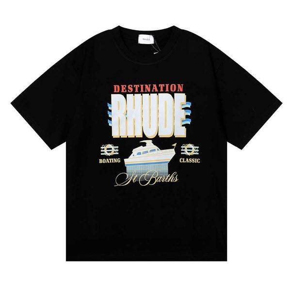 men's t-shirts craftsmanship rhudes summer designer american brand rhude destination yacht print double yarn cotton loose short sleeve, White;black
men's t-shirts craftsmanship rhudes summer designer american brand rhude destination yacht print double yarn cotton loose short sleeve, White;black