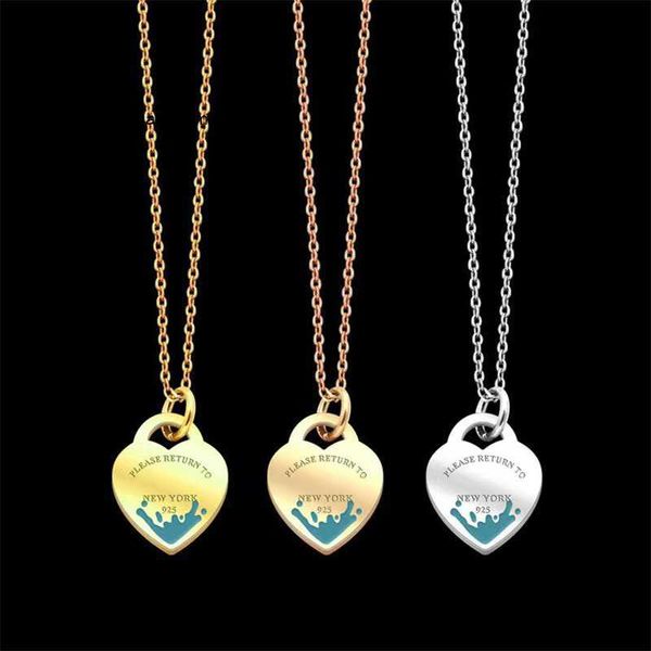 fashion new 2023 peach heart pendant necklaces brand classic green enamel necklace for men women premium stainless steel designer necklace j, Silver
fashion new 2023 peach heart pendant necklaces brand classic green enamel necklace for men women premium stainless steel designer necklace j, Silver