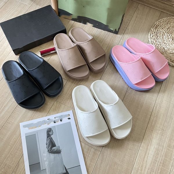 men women double g rubber slippers designer platform sandals black white pink brown summer hollow out beach wedges slides embossed flip flop
men women double g rubber slippers designer platform sandals black white pink brown summer hollow out beach wedges slides embossed flip flop