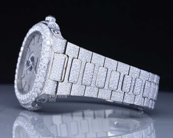 mechanical high end brand custom moissanite diamond watch for men's original hand set iced out bust down diamond watch30mn, Silver
mechanical high end brand custom moissanite diamond watch for men's original hand set iced out bust down diamond watch30mn, Silver