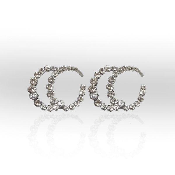 crystal silver plated earrings new shiny diamond classic logo earrings luxury women's jewelry stud fashion 2023 travel leisure earrings, Golden;silver
crystal silver plated earrings new shiny diamond classic logo earrings luxury women's jewelry stud fashion 2023 travel leisure earrings, Golden;silver