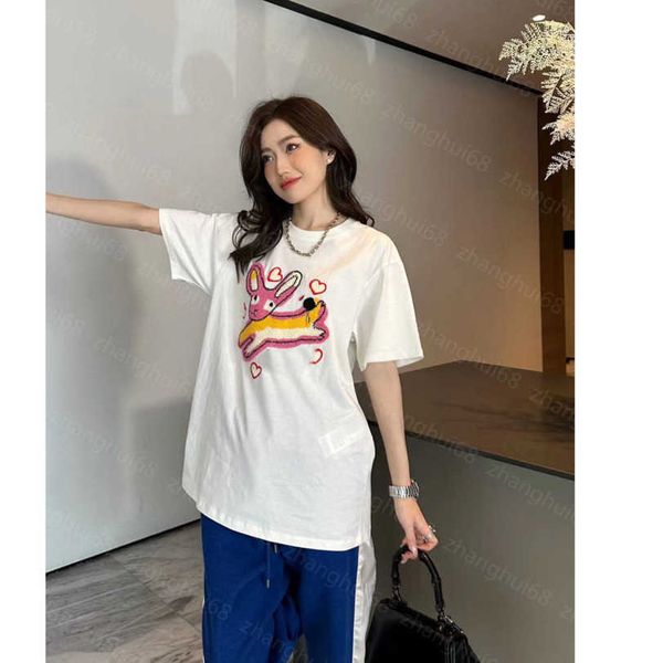 23ss tee womens t-shirt womens designer clothing round neck pure cotton love rabbit wool embroidery short sleeve t-shirt womens clothes a1, White
23ss tee womens t-shirt womens designer clothing round neck pure cotton love rabbit wool embroidery short sleeve t-shirt womens clothes a1, White