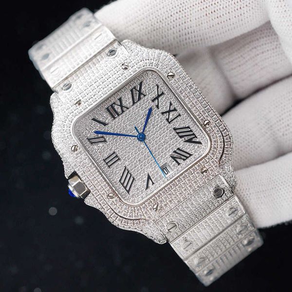 2023wristwatch diamond mens automatic mechanical watch 40mm with diamond-studded steel bracelet fashion busins wristwatch montre de luxe1t70, Silver
2023wristwatch diamond mens automatic mechanical watch 40mm with diamond-studded steel bracelet fashion busins wristwatch montre de luxe1t70, Silver