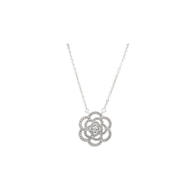 stunning camellia full diamond tennis necklaces for women's jewelry collection, Silver
stunning camellia full diamond tennis necklaces for women's jewelry collection, Silver