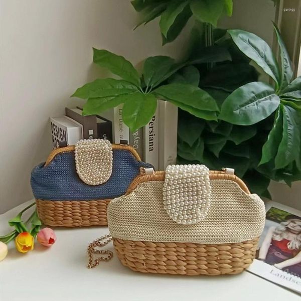 fashion pearls straw handbag woven shell shoulder bag luxury rattan beach for women designer crossbody clutch
fashion pearls straw handbag woven shell shoulder bag luxury rattan beach for women designer crossbody clutch