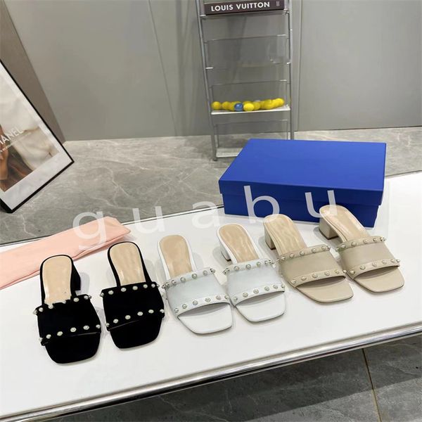 designer luxury women genuine leather sandals pearl embellished chunky flip-flops with open-toed square slippers, Black
designer luxury women genuine leather sandals pearl embellished chunky flip-flops with open-toed square slippers, Black