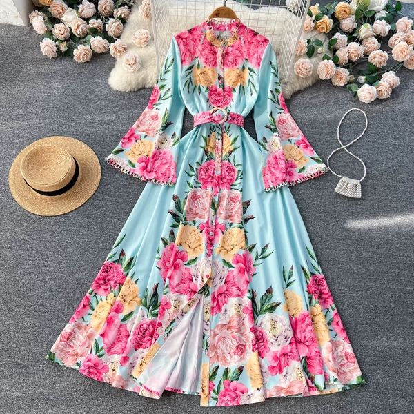 new european and american ins style fashion personalized print flare sleeve dress large swing over knee a-line long dress, Black;gray
new european and american ins style fashion personalized print flare sleeve dress large swing over knee a-line long dress, Black;gray