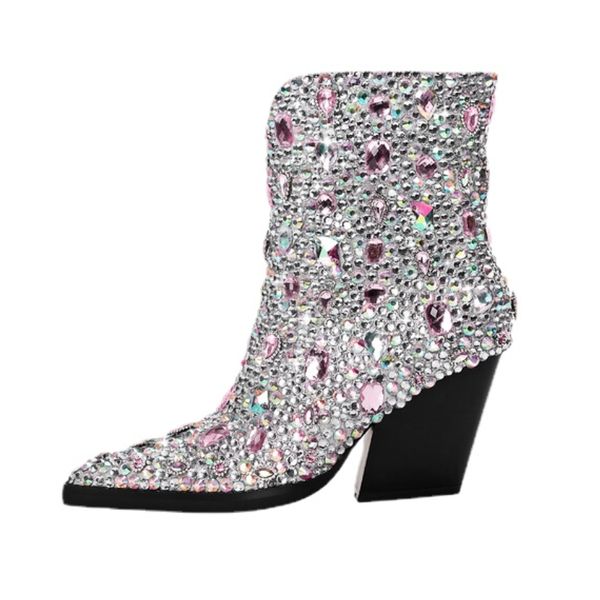 2023 new womens rhinestone rose ankle boots elegant high heels western cowboy boats party dress designer shoes big size 43 45, Black
2023 new womens rhinestone rose ankle boots elegant high heels western cowboy boats party dress designer shoes big size 43 45, Black