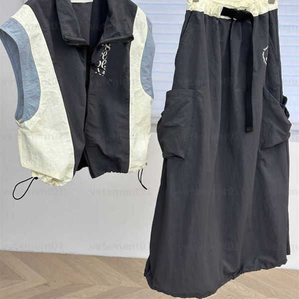 summer designers short skirts two piece set 23ss three spelling color logo letter print fashion vest punch pocket half skirts designer outfi, White
summer designers short skirts two piece set 23ss three spelling color logo letter print fashion vest punch pocket half skirts designer outfi, White