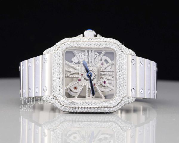 custom dign vvs moissanite diamond skeleton watch bezel set moissanite watch bust down watch handmade hip hop jewelry82ld, Silver
custom dign vvs moissanite diamond skeleton watch bezel set moissanite watch bust down watch handmade hip hop jewelry82ld, Silver