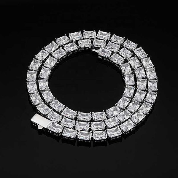 2023 new arrivals fashion jewelry explosion style micro inlay zircon spring clasp hip hop ladder square tennis chain necklace, Silver
2023 new arrivals fashion jewelry explosion style micro inlay zircon spring clasp hip hop ladder square tennis chain necklace, Silver