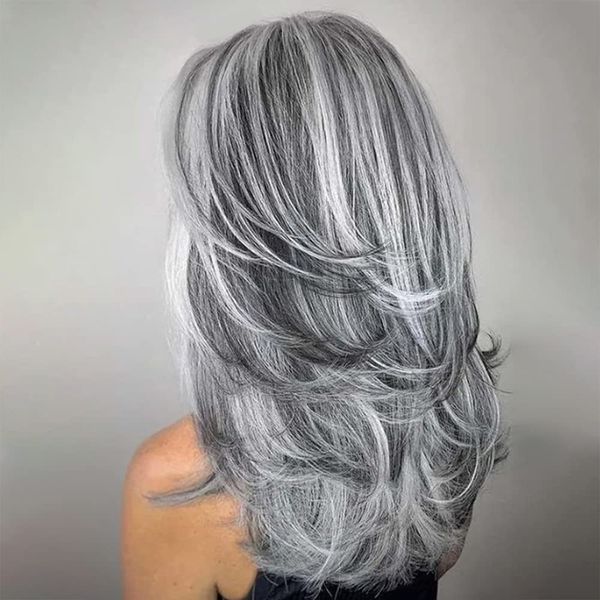grey long layered wigs for women silver wavy wigs natural highlight salt and pepper color hair machine made wig for daily party use, Black;brown
grey long layered wigs for women silver wavy wigs natural highlight salt and pepper color hair machine made wig for daily party use, Black;brown