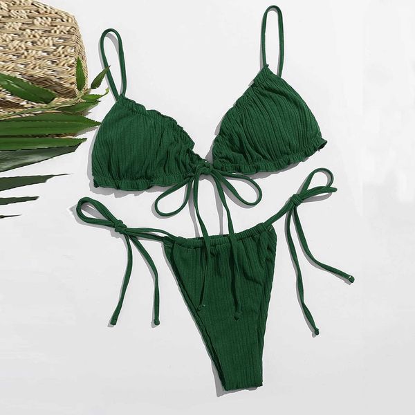 designer swimwear fashion green bikini women low waist two piece swimsuit women's solid color black lace-up push up brazilian bikinis b, White;black
designer swimwear fashion green bikini women low waist two piece swimsuit women's solid color black lace-up push up brazilian bikinis b, White;black