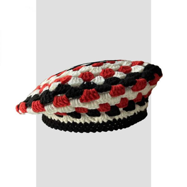 berets 2022 autumn new colorblocking crocheted knitted hollow beret cap female korean retro fashion no eaves painter hats boinas z0616, Blue;gray
berets 2022 autumn new colorblocking crocheted knitted hollow beret cap female korean retro fashion no eaves painter hats boinas z0616, Blue;gray