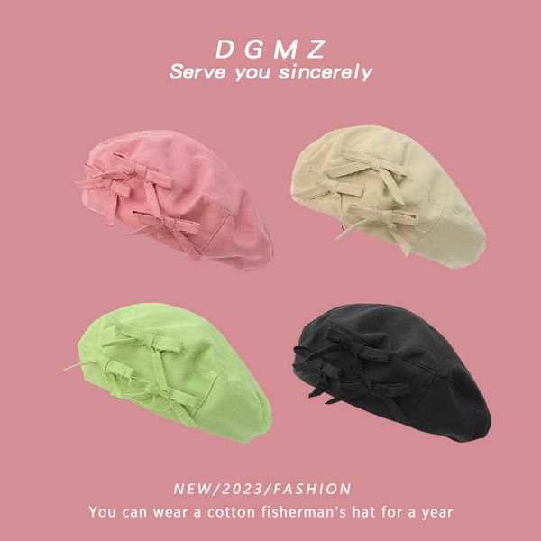 berets japanese pink sweetheart berets for women spring and summer mori cute bow painter cap korean version versatile ins beret hats z0616, Blue;gray
berets japanese pink sweetheart berets for women spring and summer mori cute bow painter cap korean version versatile ins beret hats z0616, Blue;gray