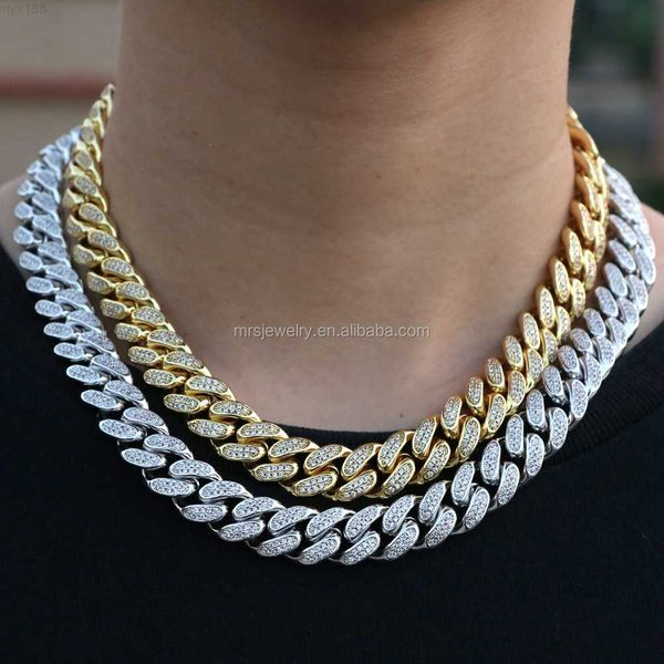 classic hip hop jewelry iced cuban link chain set for men, Silver
classic hip hop jewelry iced cuban link chain set for men, Silver