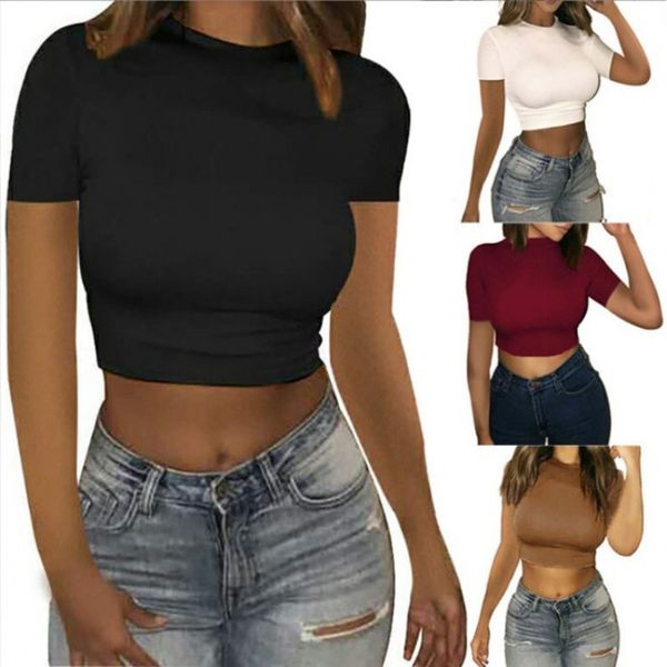 women's crop t shirt short sleeves tees high waist fitness dancing casual street sports ladies fashion clothes xxl, White
women's crop t shirt short sleeves tees high waist fitness dancing casual street sports ladies fashion clothes xxl, White