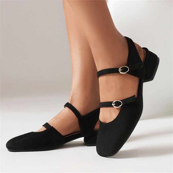 middle heel women shoes 2023 new buckle single shoes square head suede retro back empty female shoes size 43 dropshopping, Black
middle heel women shoes 2023 new buckle single shoes square head suede retro back empty female shoes size 43 dropshopping, Black