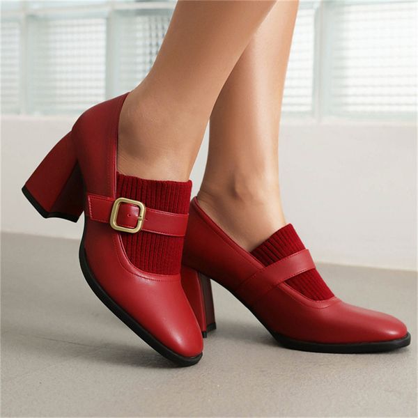 high heel women shoes 2023 brand new chunky heels lady shoes knitted stitching classic round head fashion pumps dropshopping, Black
high heel women shoes 2023 brand new chunky heels lady shoes knitted stitching classic round head fashion pumps dropshopping, Black