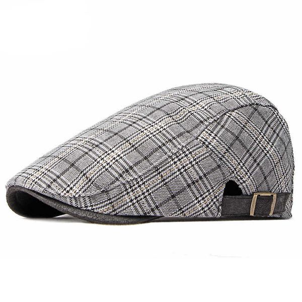 berets plaid flat cap berets men gatsby newsboy hat women cabbie ivy cap herringbone painter peaked hat forward visor adjustable z0616, Blue;gray
berets plaid flat cap berets men gatsby newsboy hat women cabbie ivy cap herringbone painter peaked hat forward visor adjustable z0616, Blue;gray