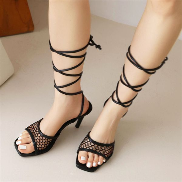 high heel women sandals 2023 summer open toe women shoes ankle strap breathable mesh face square head sandals dropshopping, Black
high heel women sandals 2023 summer open toe women shoes ankle strap breathable mesh face square head sandals dropshopping, Black