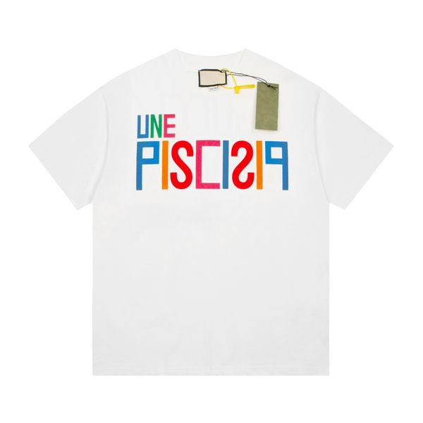 23ss new made in italy woman men's t-shirts high end classic color letter printed short sleeve simple summer beach breathable street ca, White;black
23ss new made in italy woman men's t-shirts high end classic color letter printed short sleeve simple summer beach breathable street ca, White;black