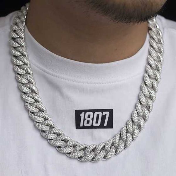 luxury jewelry 15mm 22inch loose bling moissanite diamond cuban chain wholesale price hiphop necklace link men, Silver
luxury jewelry 15mm 22inch loose bling moissanite diamond cuban chain wholesale price hiphop necklace link men, Silver